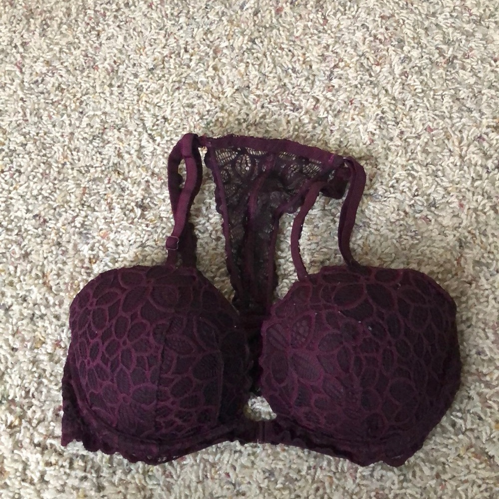 VS PINK bra 32DD WINE COLORED